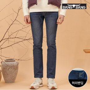 남성 플리스 본딩 스판 데님 인디고_P331197083