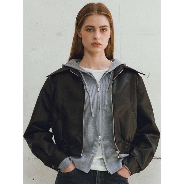 카라넥 인조 레더 자켓 (VJJAI2109)