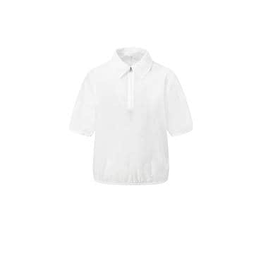 샵아모멘토 아모멘토 25SS Sheer Half Zip-Up Top (3 Colors)
