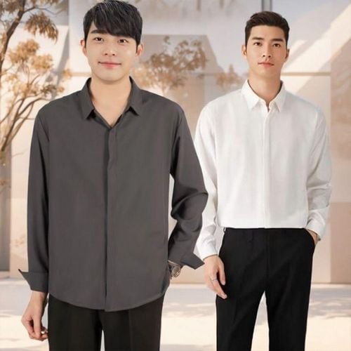 남자 남방 셔츠 루즈핏 정장 긴팔 캐주얼 웨어