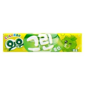 와우 그린 풍선껌 탱글포도 21g 1개