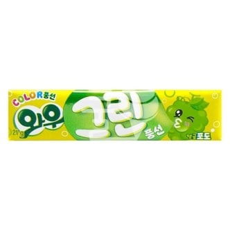  와우 그린 풍선껌 탱글포도 21g 1개