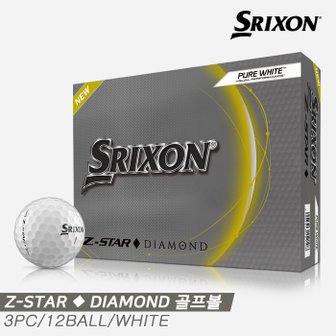  [스릭슨정품] 2023 Z-스타 다이아몬드(Z-STAR DIAMOND) 골프볼/골프공[3피스/12알][화이트]