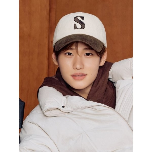 [라이즈PICK]빈티지 믹스 캐쥬얼 볼캡_크림 브라운