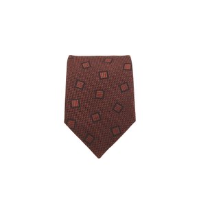 [25SS] [Holliday&Brown]브라운 스퀘어 올오버 실크혼방 타이 MANE5E803W2