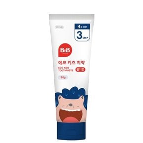 3단계  저불소 어린이 치약(4세+) 겔타입 80g (딸기향)