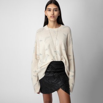 쟈딕앤볼테르 [여주점] 캐시미어 스웨터 Markus Wing Strass Cashmere Sweater ZE3FFCTSW008Z11