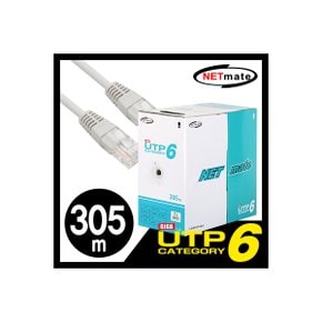 [NMC-UTP24T] NETmate NMC-UTP24T CAT.6 UTP 케이블 305m (단선/그레이)