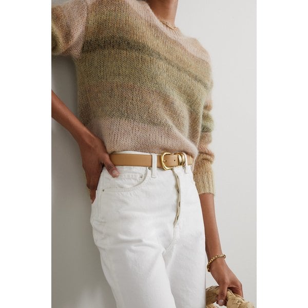 앤더슨스 텍스처 가죽 웨이스트 벨트 베이지 1647597294983009