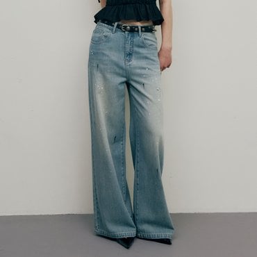 레이브 Paint-damaged Denim Pants in Blue VJ5ML808-22