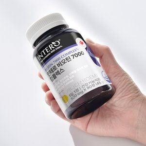 인테로 비오틴 7000 컴플렉스 90정 (3개월분) 고함량 활력 비타민B 바이오틴
