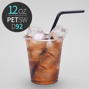 PET 360ml (12oz) D92 SW 아이스 음료 투명컵 1000개