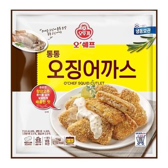 오뚜기 오쉐프 매콤한 통통 오징어까스 (오징어40.08) 1kg x 1봉