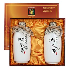 [ 2024년 대통령 설 선물_남북정상회담 만찬주 ]계룡백일주 30도 500ml 2본-추석선물