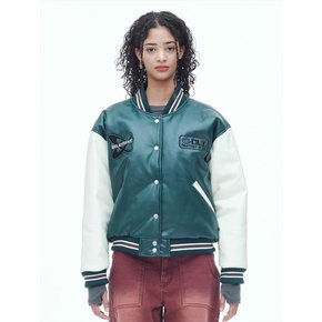 COLOR BLOCK PADDING VARSITY JACKET GR