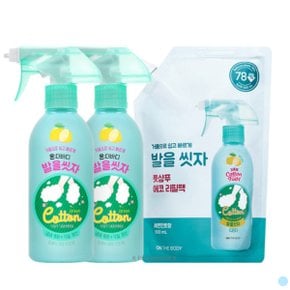 온더바디 발을씻자 풋샴푸 385ml 레몬 2개 + 리필 1개