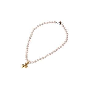 FW MIMI Metal Clover Pearl Necklace