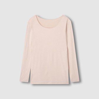JAJU 여 발열온감 U넥 티셔츠 J425401007011