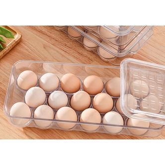  원룸꾸미기 계란케이스 투명케이스 달걀케이스 계란보관함 18구 주방아이템