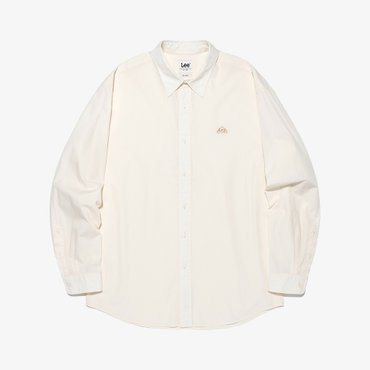 LEE 하우스 로고 린넨 셔츠 아이보리 LE2501SH04IV
