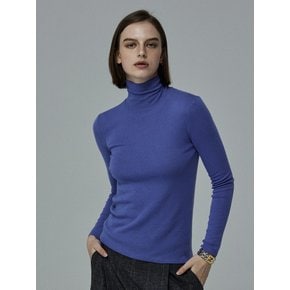 Real Cashmere 100% Turtleneck Pullover Blue