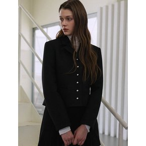 Button Point Wool Jacket [Black]