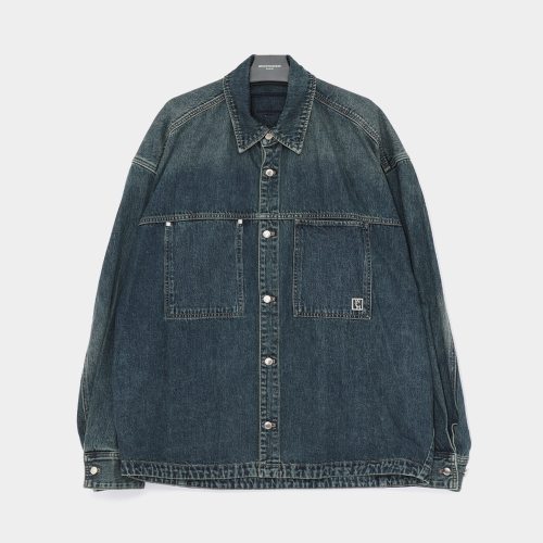 사각스틸로고 포켓 데님 남성 셔츠 W253SH23981L