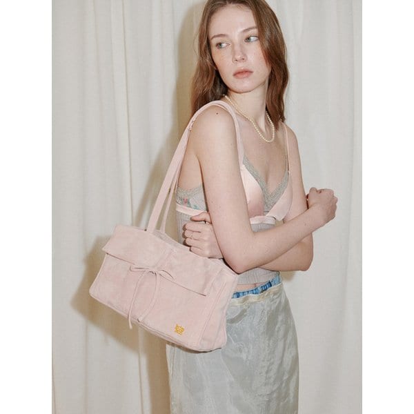 Suede Butterfly flap bag Medium 2colors