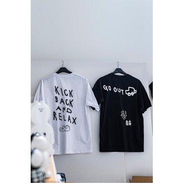 코오롱스포츠 남녀공용 그래픽 티셔츠 (GO OUT) JWTCM24831BLK