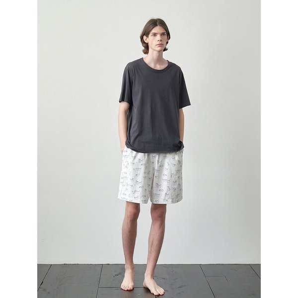 무지 순면 남자 라운드 반팔티