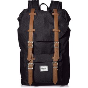 미국 허쉘 백팩 가방 Herschel Little America Lap탑 블랙Tan Synthetic 레더 클래식 25.0L 1799