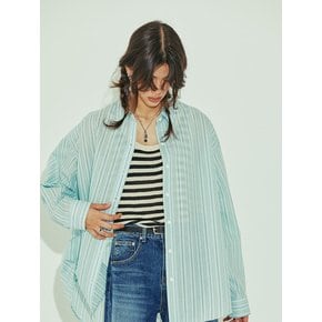 STRIPE BOYFRIEND SHIRTS / BLUE