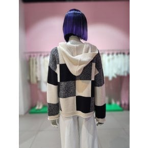 [부산점] 체커보드 후드 니트 가디건 BAKCA5561