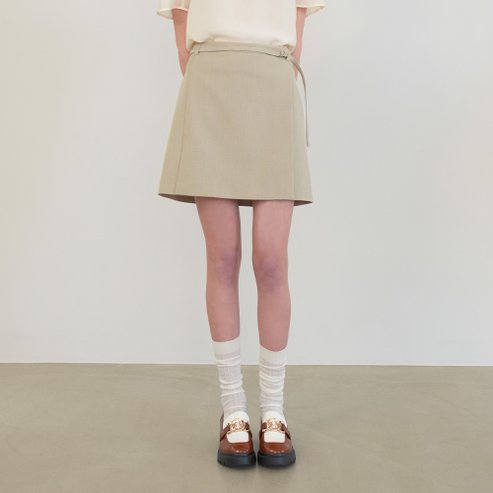 온앤온 세미 A라인 미니 스커트 NEW5SS208