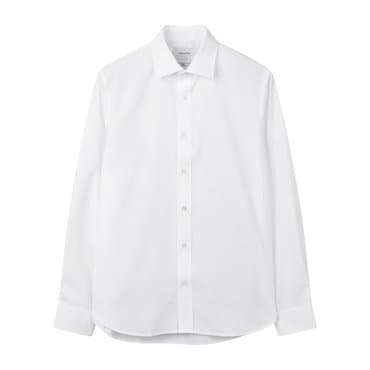 커스텀멜로우 화이트 와이드 칼라 드레스 셔츠 CWSAA24001WHX