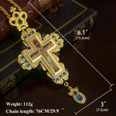  사제 안수를 위한 그리스 정교회 주교  십자가 목걸이 종교 중공 프로세스 공예품 에 사용