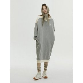 425 Color Block Jersey Dress_Melange Grey