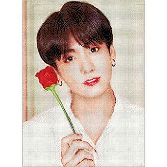 하비스 DIY 보석십자수 BTS 방탄소년단 큐빅페인팅 v1 정국 40x50