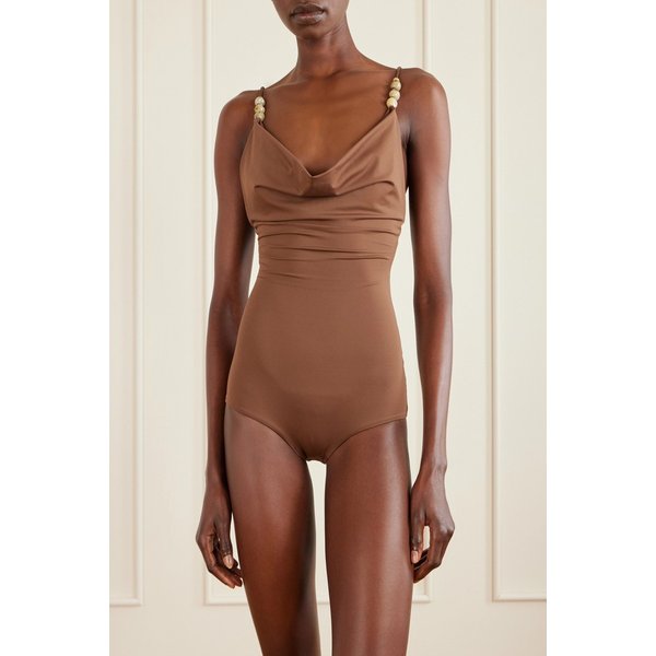 마그다부트림 비즈 장식 카울넥 스윔수트 46376663162976258