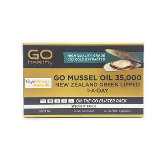  [해외직구] 고헬시 초록잎홍합 오일 35000mg 60소프트젤 Go Healthy Mussel Oil 35000 60caps