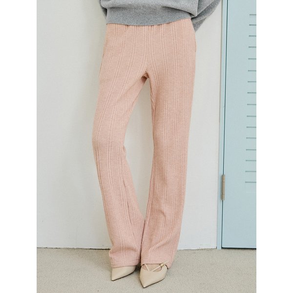 P3297 와플 텍스처드 팬츠_Light pink