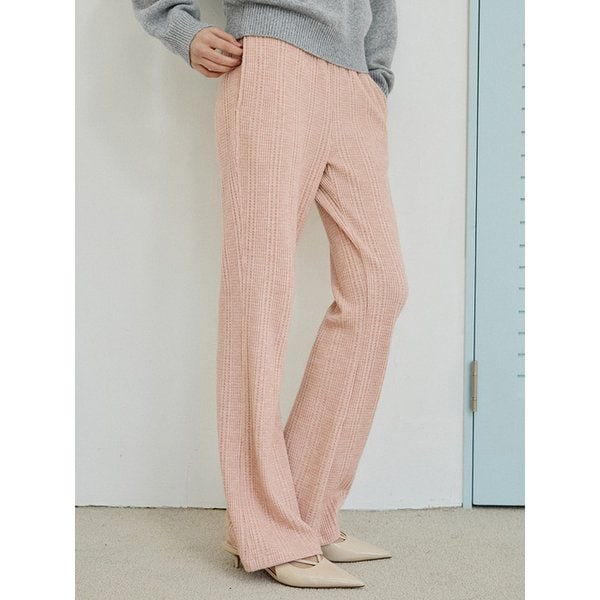 P3297 와플 텍스처드 팬츠_Light pink