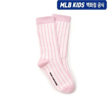 MLB키즈 25SS[KIDS]바시티 애슬레저 스트라이프 스케이트 양말 7ASOV045N -50PKL