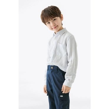 타미힐피거키즈 25/SS T42F1HSH240BT1  린넨 블렌드 스트라이프 셔츠 2컬러 (블루,레드)