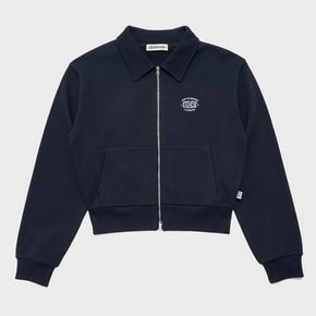 카라 스웨트 집업 [NAVY]