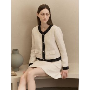 Rhea Tweed Jacket(white)_YF24J104