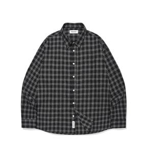 SP POCKET ALTERNATE CHECKED OVERFIT SHIRT-BLACK