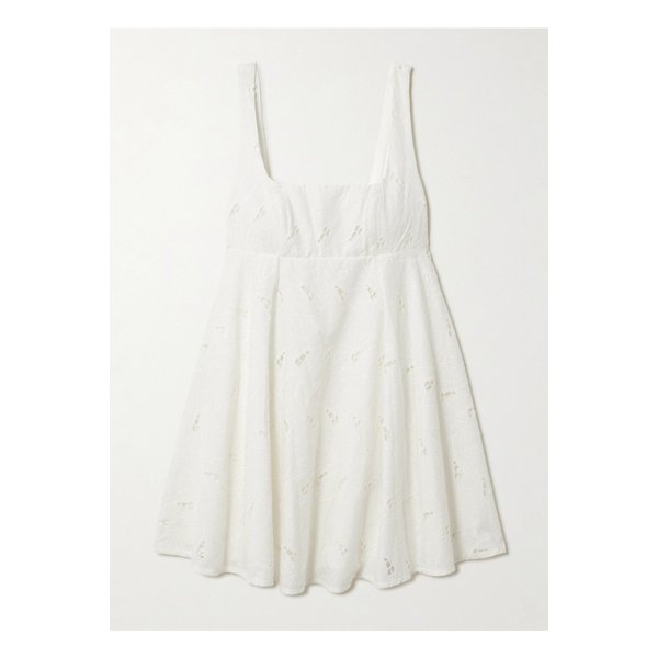 페이스풀 로비스 브로드리 앙글레즈 포플린 미니 드레스 화이트 46376663162902681