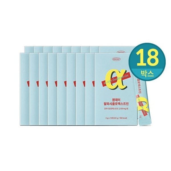 원데이 알파시클로덱스트린 알파CD 18박스(3g*14포18박스/36주분)