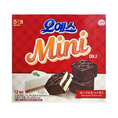  해태 오예스 미니 12P(192g) x 2개 / 초코맛 초코과자 초코스낵 부드러운맛 달콤한맛 초코케익 초코케이크 아이간식 부드러운간식 달달구리